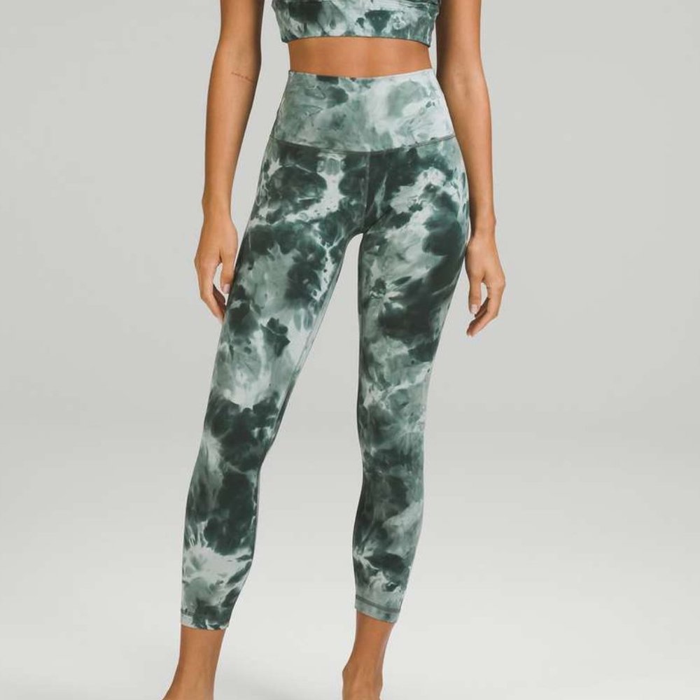 Lululemon Align High-Rise Pant 25" (Size 8, Smoked Spruce Tye Dye)